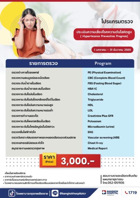 โปรแกรมตรวจภาวะความดันโลหิตสูง (Hypertension Screening Program) 2026