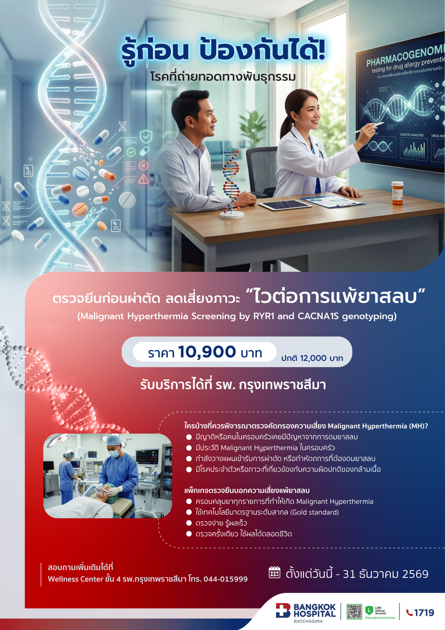 ตรวจยีนก่อนผ่าตัด ลดเสี่ยงภาวะ “ไวต่อการแพ้ยาสลบ”