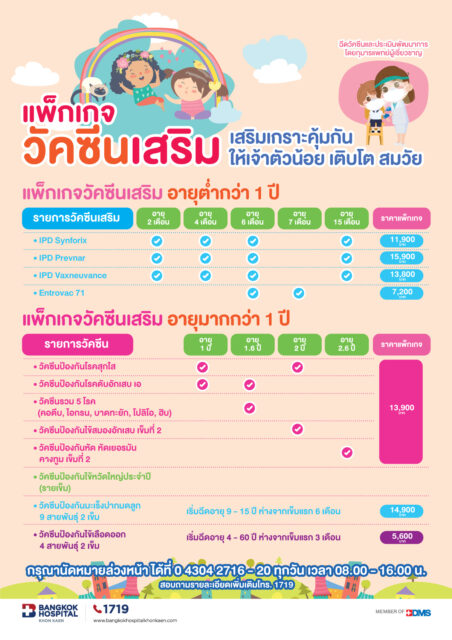 แพ็กเกจวัคซีนเด็ก เสริมเกราะคุ้มกันให้เจ้าตัวน้อย