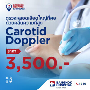 ตรวจหลอดเลือดใหญ่ที่คอ ด้วยคลื่นความถี่สูง Carotid Doppler