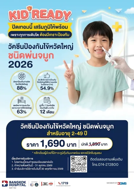 วัคซีนป้องกันไข้หวัดใหญ่ชนิดพ่นจมูก